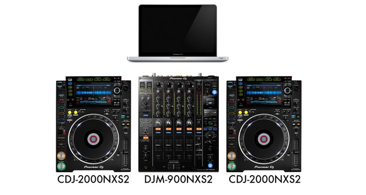 DJ Setup: 2× CDJ-2000NXS2 + DJM-900NXS2 + MacBook Pro